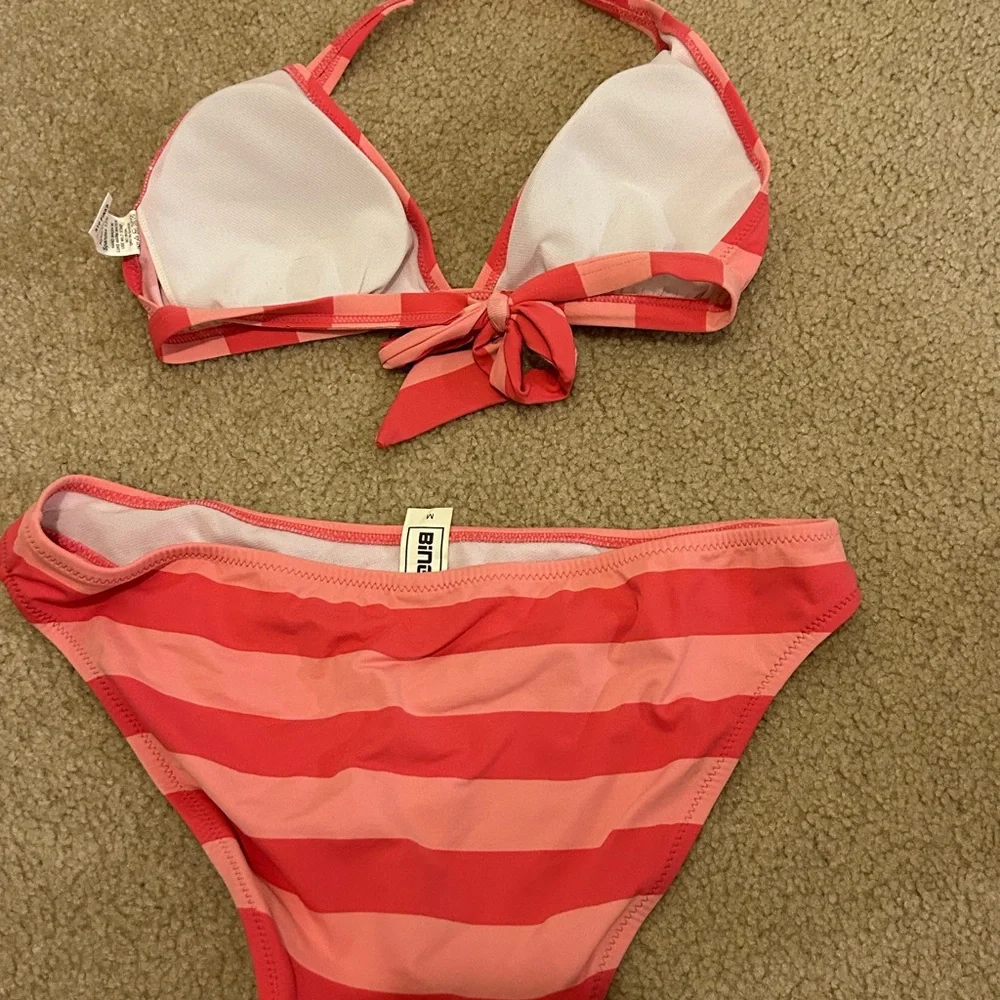 Ing Pink and Red Striped Bikini - Picture 6 of 6
